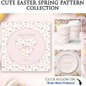 Cute Bunny Lamb Easter Pattern Monogram Sokken