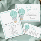Sweet Little Thank You Green Elephant Baby shower Bedankdoosjes