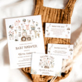 Boerderijdieren Barnyard Baby shower Dank u Kaart