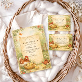 Cute Farm Chicks Baby Shower Kaart