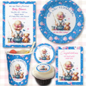 Schattige Gevist thema meisje Baby shower Spandoek