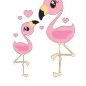 Flamingo Baby shower Cute Tropical Satijnen Lint