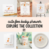 Schattige Fox Baby shower Papier Bord