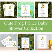Spring op over Schattige Frog Prince Baby shower Kaart