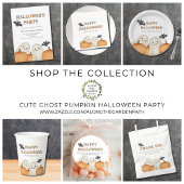 Ghost Pumpkin Personalized Halloween Party  Ronde Sticker