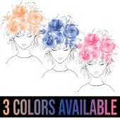 Blue rozen schattig meisje haar beauty prijslijst  reclamekaart