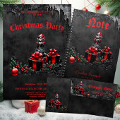 Schattigee gotische kerstelf. feestdagenkaart