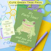 Schattige Green Tree Frog - Yummy Tummy Time! fees Servet
