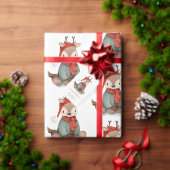 Cute Reindeer Merry kerst Return-adres Etiket (Personaliseer de collectie van deze zelfstandige maker.)