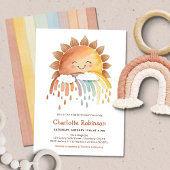 Cute Happy Sunshine Diaper Baby shower Raffle Informatiekaartje