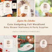 Schattigee egel Herfst Woodland Dank u Ronde Sticker