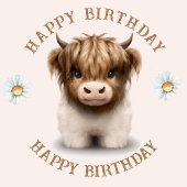 Leuke Schotse Hooglanden Koe Bedankjes Labels