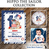 Schattigee Hippo zeilboot 2e Verjaardagsnaam Cadeaupapier