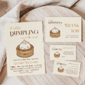 Asian Little Dumpling Kawaii Baby shower Ronde Sticker