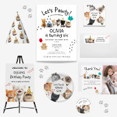 Schattigee verjaardag kitten inpakpapier vel