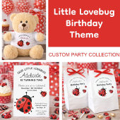 Lieve moderne rode lieveheersbeestje gepersonalise cadeaupapier