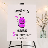 Schattigee lila kat bedankzakje