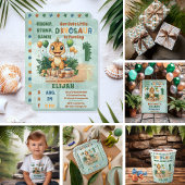 Schattigee kleine dinosaurusjongen 1e verjaardagsf feesthoedjes