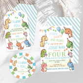 Kleurrijke schattige dinosaurussen jongen dino ver kaart