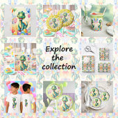 Schattigee kleine dinosaurus met veel kleurrijke b servet