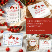Cute Little Tomato Baby Shower Bedankkaart