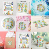 Schattige roze zoet dinosaurus regenboog Patroon V Schort