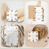 Woodland Animal Theme Hoe groot is haar buik spel Poster