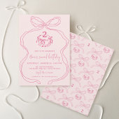 Moderne Hand Getrokken Roze Bow Cake Verjaardagsfe Cadeaupapier