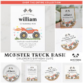 Monster Truck Bash Car Race Vlaggen Verjaardag Wel Spandoek