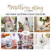 Schattigee Moeder kat en kittens aangepaste notiti Notitieboek