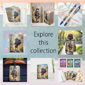 Schattigee muizenjongen op weg naar school, perfect poster