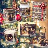Schattigee muis viert Kerstmis - aangepast Cadeaupapier