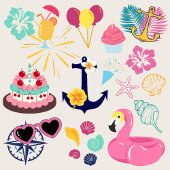 Cute Nautical Birthday Kartonnen Onderzetters