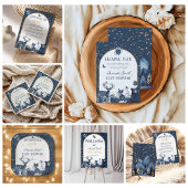 Leuke Dier Deer Fox Beer Adventure Night Sky Papieren Bekers