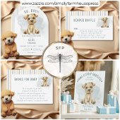 Schattige Oh Boy Puppy Blauw Baby shower Gestreept Bedankdoosjes