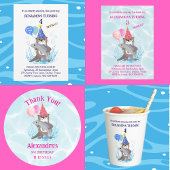 Blue Water Schattige Boy Zee Otter Verjaardagsfees Servet