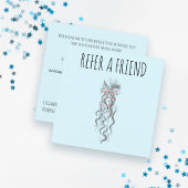 Schattige Pastel Bride Wavy Kapsel Haarsalon Bloem Mini Visitekaartje