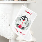 Cute Penguin Persoonlijke kerstMok Magische Mok