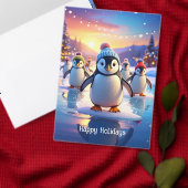 Schattige Pinguïns in Wintermutsen Lint (Personaliseer de collectie van deze zelfstandige maker.)