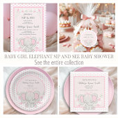 Baby Meisje Olifant Roze Polka Dot Sip Zie Douche Servet