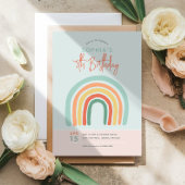 Schattig roze Boho regenboog Initialen Bureaumat