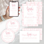 Schattige pastel roze strik lint baby meisje douch bedankdoosjes