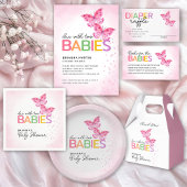 Roze Vlinders Tweeling Meisjes Baby shower Dank u Bedankjes Labels