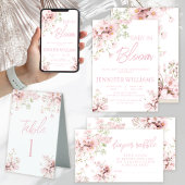 Roze Bloemen Wanneer zal Baby Callendar Bloeien Poster