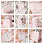 Schattig Roze Geest Halloween Verjaardag Cadeaulabel