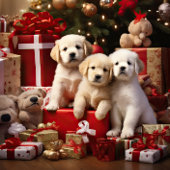 Schattigee Puppy Prettige feestdagen Dogs Keramisch Ornament