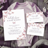 Schattigee Paarse en Roze Vlinder Luier Raffle Poster