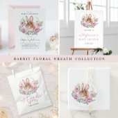 Schattige Watecolor Konijn en Roze Bloemen Custom Koffiemok