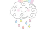 Rainbow Raindrop Baby shower Sprinkle Ronde Sticker