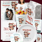 Cute Ram Winter Baby Shower Tapestry Wandkleed